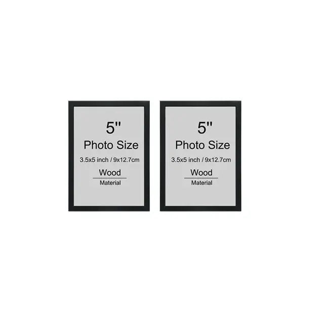 2 Black Wood Picture Frames