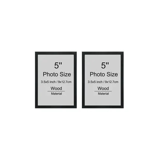 2 Black Wood Picture Frames